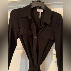 Laundry size 4 black shirt dress with belt, NWT